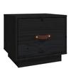 VidaXL Bedside Table Black 40x34x35 Cm Solid Pine Wood818293