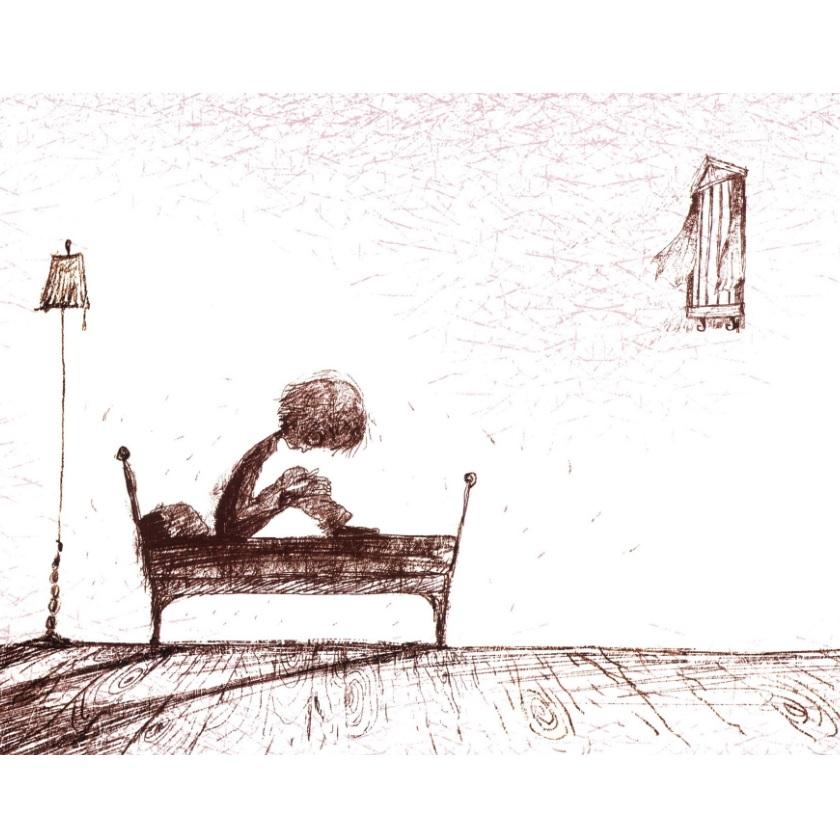 Chlapec, který se živil nočními můrami, korejská obrázková kniha