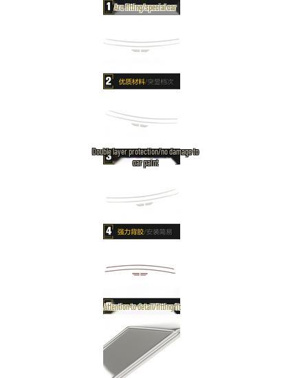 Compatible with 21 Siennas: Rear Door Slide Rail Decorative Trim and Bright Strip Accessory.