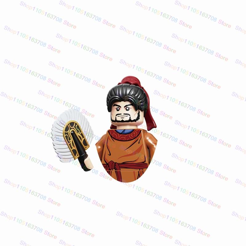 Anime Cartoon Three Kingdoms Cao Cao Sun Quan Liu Bei Characters Building Blocks Accessories Toys Children's Christmas Gift