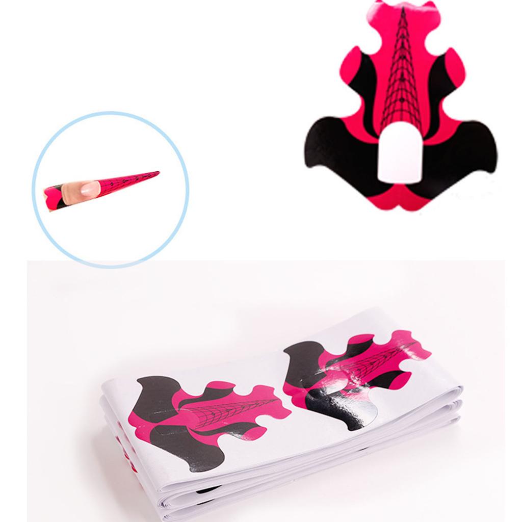 100 Pieces Nail Extension Forms For Professional And DIY Use Manicure Training Supplies For Beginners And Salons