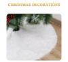 78CM Christmas Tree Skirt Plush Faux Fur Mat Home Xmas Floor Cover Ornament Party