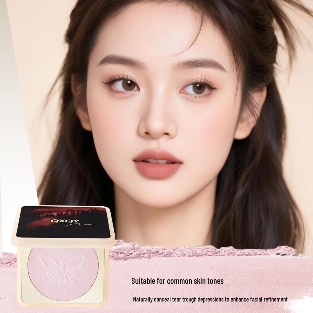 QXQY Radiant Matte Highlight & Contour Powder - Long-lasting, Oil-Control, Brightening Foundation for Touch-ups, Tear Troughs, and More