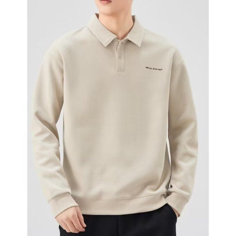 

Весна 2024 мужской свитер пэчворк разных цветов приятная для кожи ткань модный универсальный топ повседневная рубашка с длинными рукавами 3XL абрикосовый