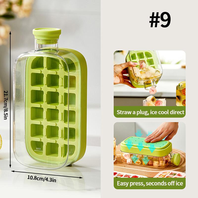 2-In-1 Ice Cube Water Bottle Portable Ice Maker Kettle Whiskey Ice Cream Ice Mold Cooler Cup Outdoor Fitness Drink Tool