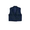 Women's Spring Clothing High Waist Wide Leg Jeans 2412040 Lapel Sleeveless Short Denim Vest 2413040