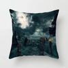 Halloween Horror Pumpkin Bat Print Pattern Cushion Cover Home Living Room Sofa Decoration Polyester Zipper Pillow