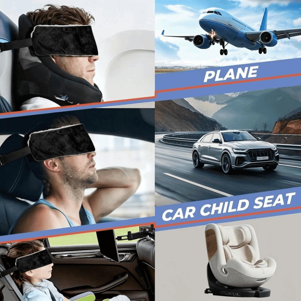 Multi-functional Travel Eyemask Adjustable Neck Pillow Travel Essentials Head Support Strap Cars