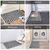 TAPPETO GEOMETRICO BIANCO E NERO CON DIAMANTI BY OZCUSHIONSTOO Antiscivolo Zerbino Tappetino Ingresso Casa Soggiorno Tappetino per Piedi Tappetini