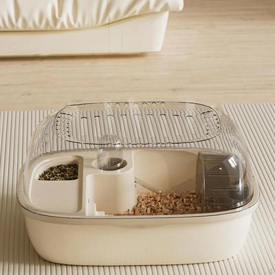 Jaula para Hámster Hábitat Tapa Superior Abrible Transportín Casa Portátil para Erizo Cobayas Azúcar