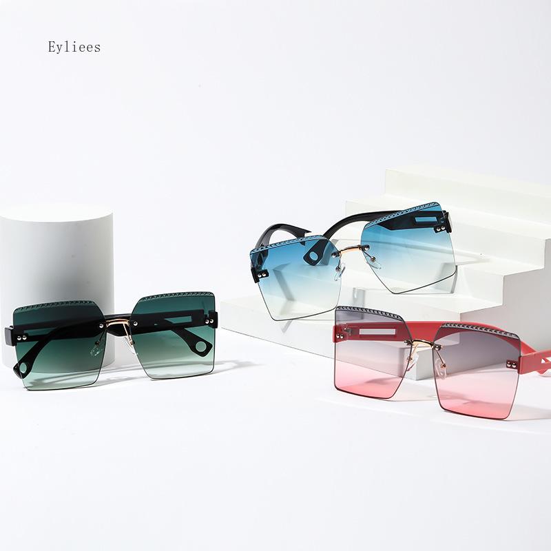 Luxury Rim-Free Women Sunglasses Glamour Female Spectacles Stylish Trend Y2K Fashion Eye Spectacles UV 400 Protection Shades Gafas De Sol Hombre