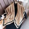 Spring and Autumn New Fashion 91 Square Scarf Women's Silk Scarf Foreign Style Shawl Neck Protection External Decorative Scarf Scarf