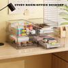 1 Pack Plastic Drawer Storage, Clear Stackable Storage Drawers Large Storage Bins with Drawers, Acrylic Drawer Organizer for Off
