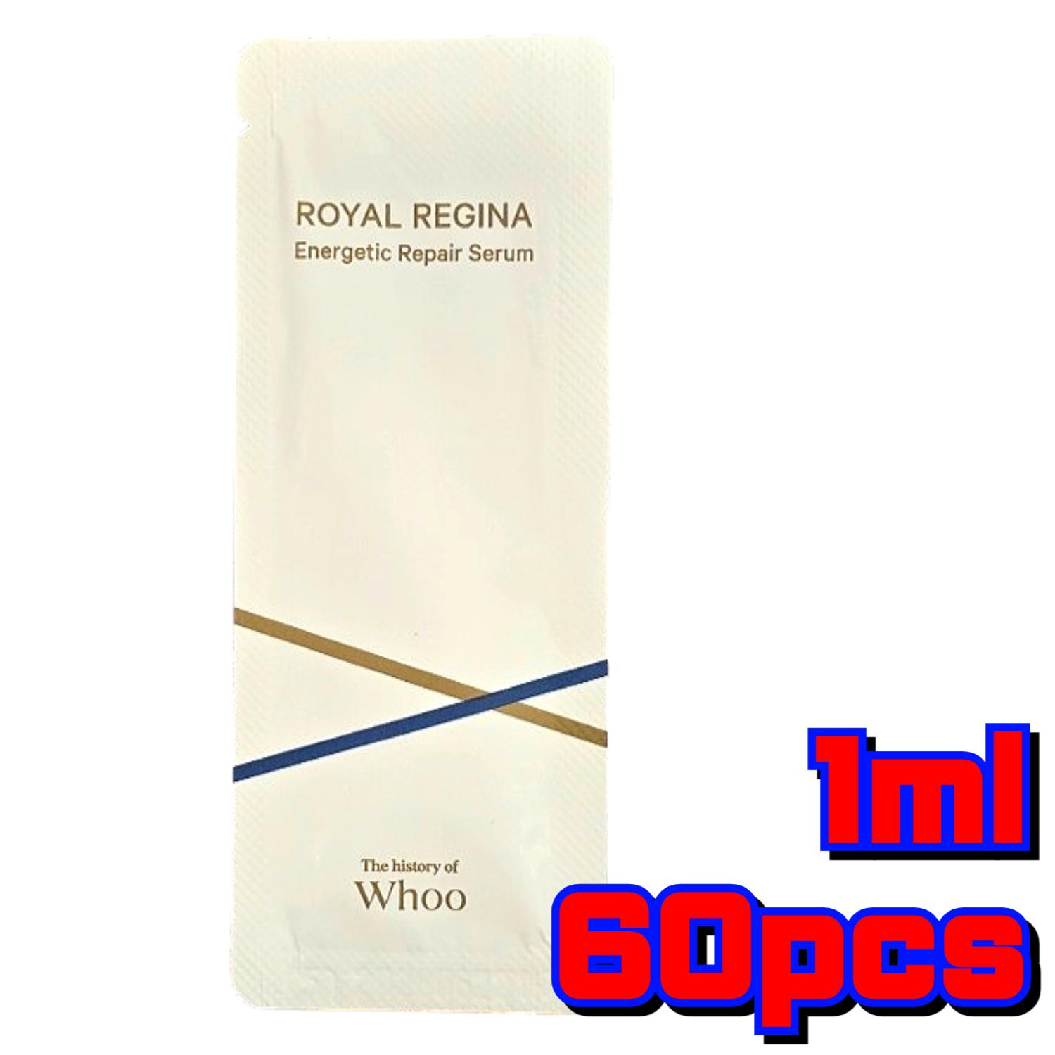 

The History of Whoo Royal Regina Energetic Repair Serum 1ml × 60pcs | Korean Herbal Anti-Aging & Revitalizing Serum Samples 1ml × 60pcs