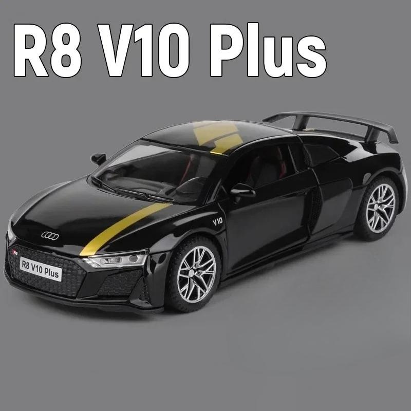 1:32 Scale R8V10 PLUS RS7 Car Model Toy Model Alloy Diecast Light Sound Pull Back Miniature Vehicles Models Birthday Presents