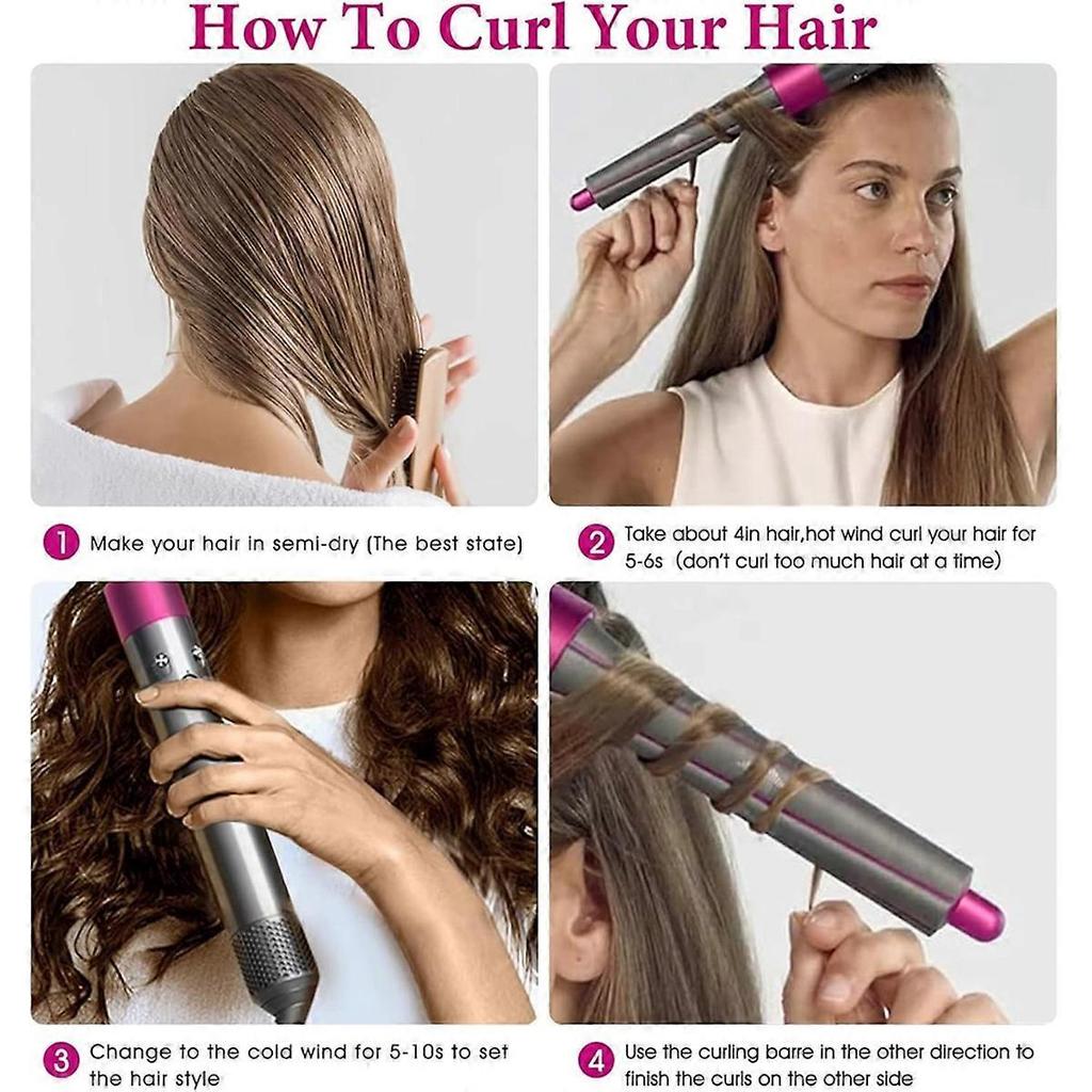1 Pair 20mm Long Hair Curling Barrels for Dyson Airwrap Styler, with 2 Adapter Rings, Compatible with Dyson