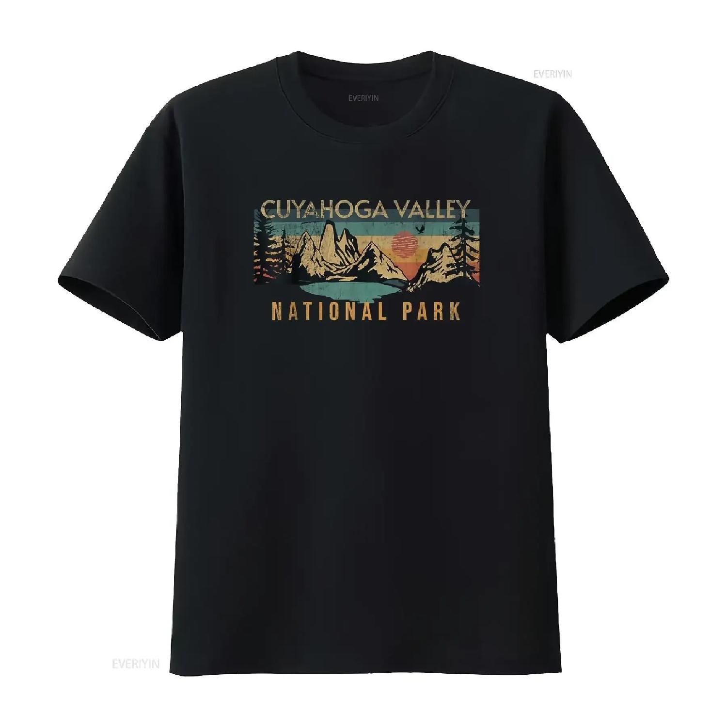 Cuyahoga Valley National Park T Shirt vintage Washed designer clothes Breathable Top For Everyday Wear Slightly Stylish S