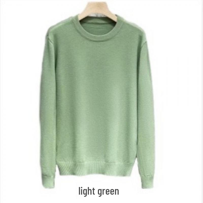 Men's Slim Fit Round Neck Warm Knitwear Pullover for Autumn and Winter