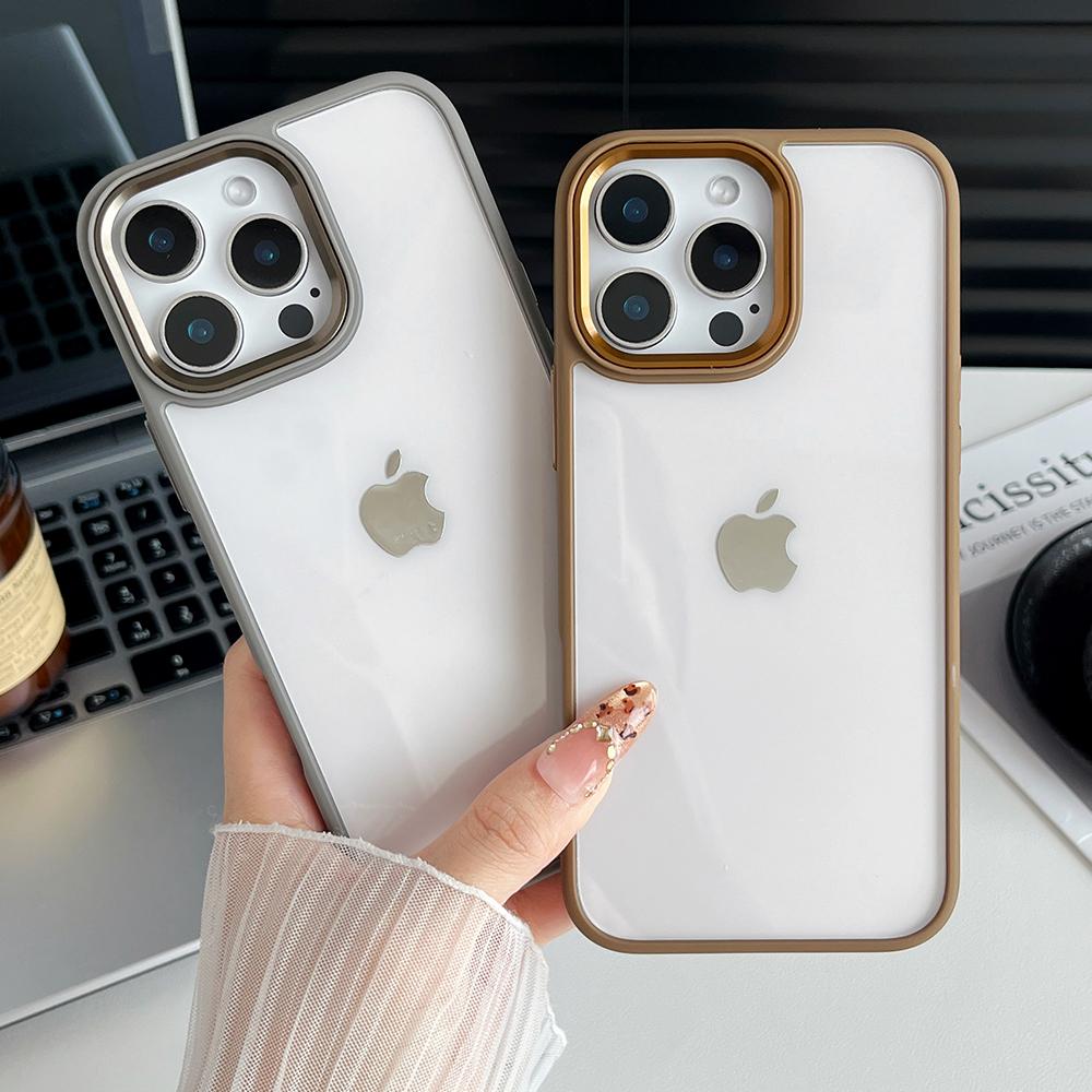 Desert Titanium Gold metal camera frame phone case for iPhone 16 15 14 13 12 11 Pro Max Plus metal button shockproof hard cover
