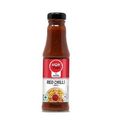 VEEBA Wok Tok Red Chilli Sauce | Bez glutaminianu sodu I Bez tłuszczu I Sos kulinarny I Bez dodatku sztucznych barwników lub aromatów, 200 gramów