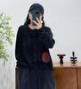 25-Year Loose Casual Korean Academic Style Cotton Sweater Top, Long Sleeve Design