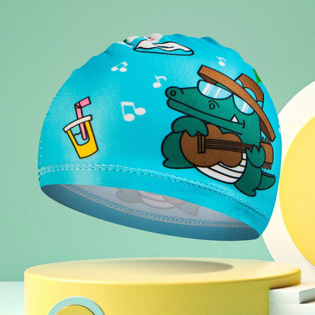 4 Stück schöne, schnell trocknende, atmungsaktive Badekappen, Schwimmsport-Badekappen, Kinderhüte für Kinder