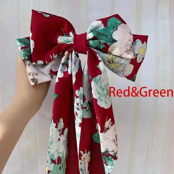 Ribbon Bow Hair Clip Large Vintage Style Hair Clip Spring Clip Hair Accessory Headwear Accessory