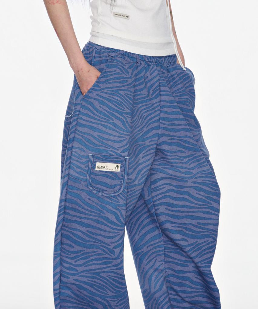 Soheul Zebra Arc Long Pants (Blue)