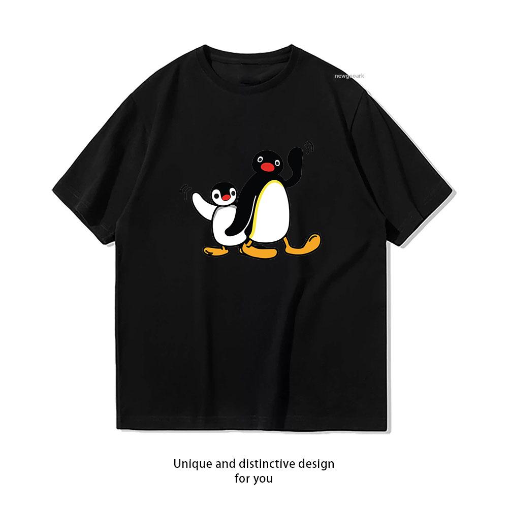 Pingu Classic Shirt Summer Woman Man Casual Breathable Printed Tshirt Fashion Oneck S3XL Tops Shortsleev
