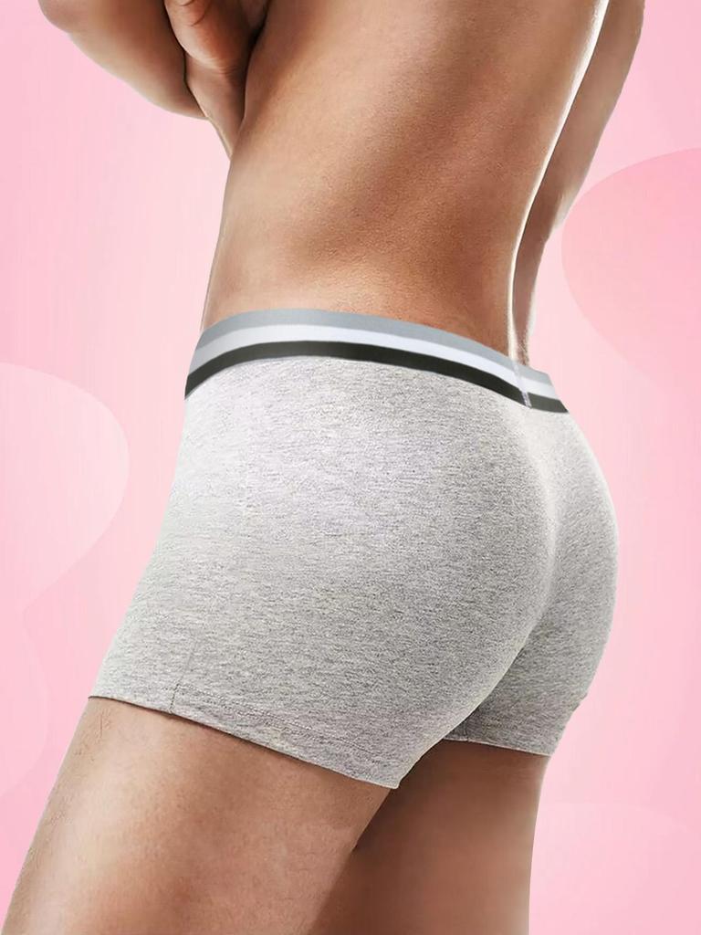 Customized Men's Heart Print Funny Boxer Underwear, Elastic And Soft Comfortable Everyday Personalized Underwear, Ideal Gift For Boyfriend/Husband