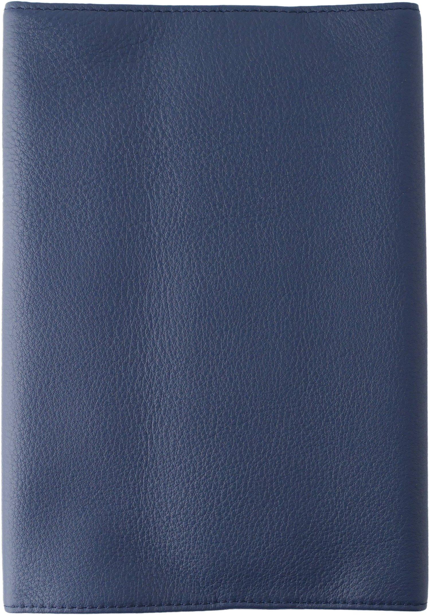 

Обложка для книги OSL Soft Genuine SLIP-ON Free-Form, размер 46, кожа, кожа, темно-синий, OSL-4501-NV