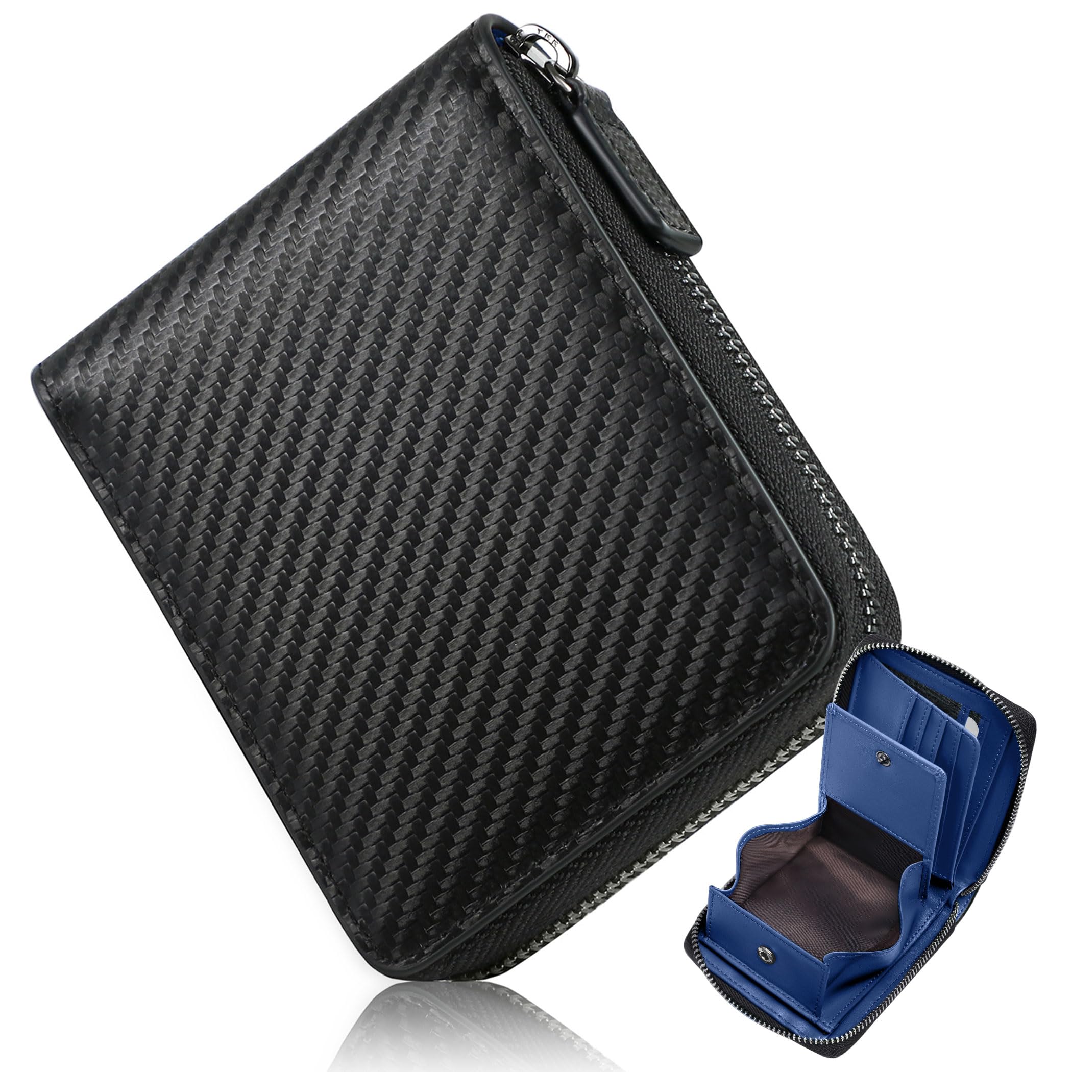 

GSG Bifold Compact Mini Brand Holds Many Round Zipper Easy to Coin Gift Carbon Black and 24022 Men s Wallet, Wallet, Name, Popular, Cards, Closure,