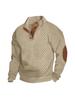 Men's Color-Block Stand-Collar Long-Sleeve Sweatshirt for Spring and Autumn