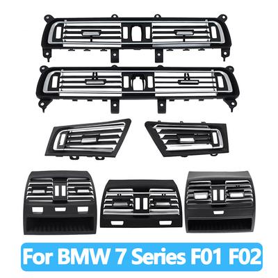 Salida de Rejilla de Ventilación de Aire Acondicionado AC de Consola Cromada Completa de Calidad Para BMW Serie 7 F01 F02 730 735