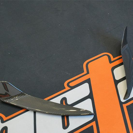 Compatible with Custom Carbon Fiber Front Splitter, Grooves, Electric Spoiler, & OEM Style Body Kit.