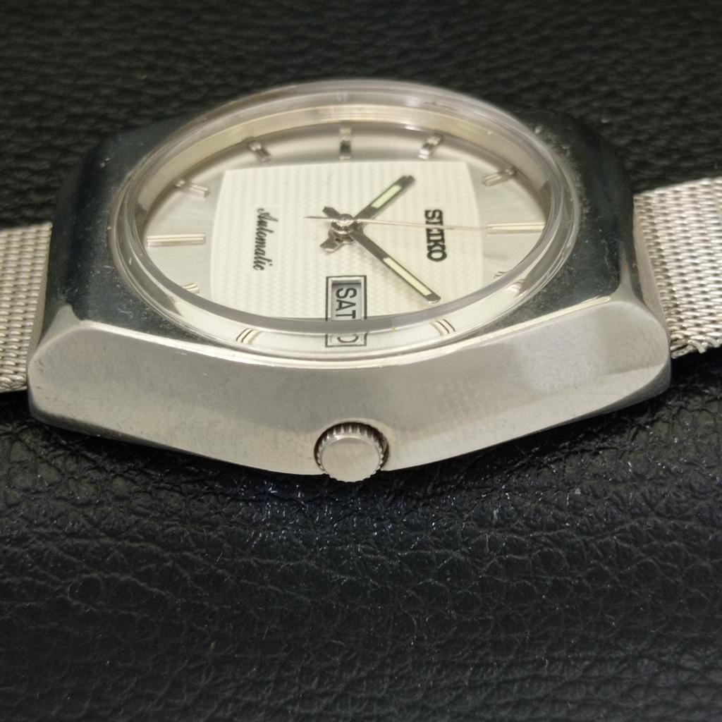 AUTOMATIC 6309A VINTAGE SEIKO JAPAN MENS SILVER COLOR DIAL WATCH a701402-5 R206b-a701402