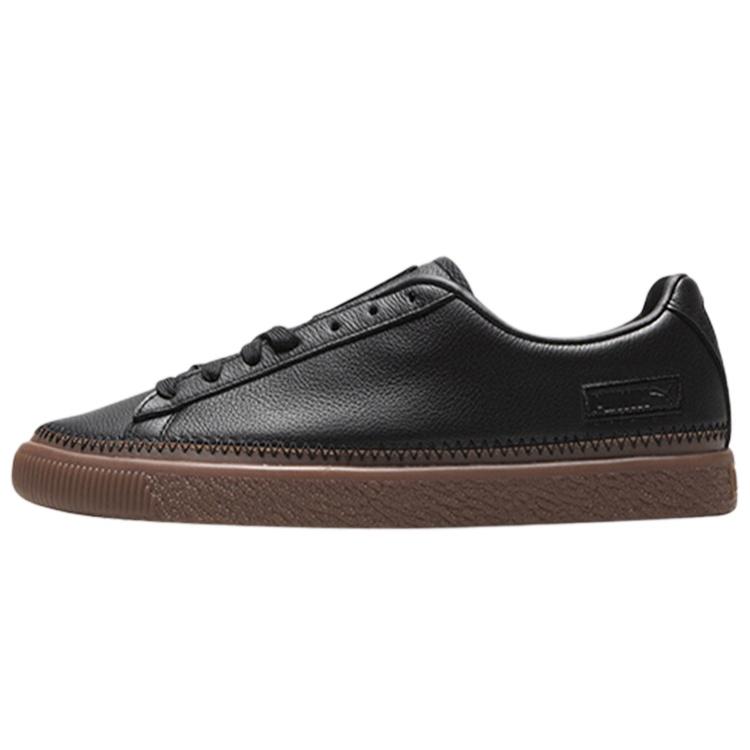 PUMA Unisex Basket Stitched Low-Top Sneakers Black/Brown Men s 368387-03 EU 35.5
