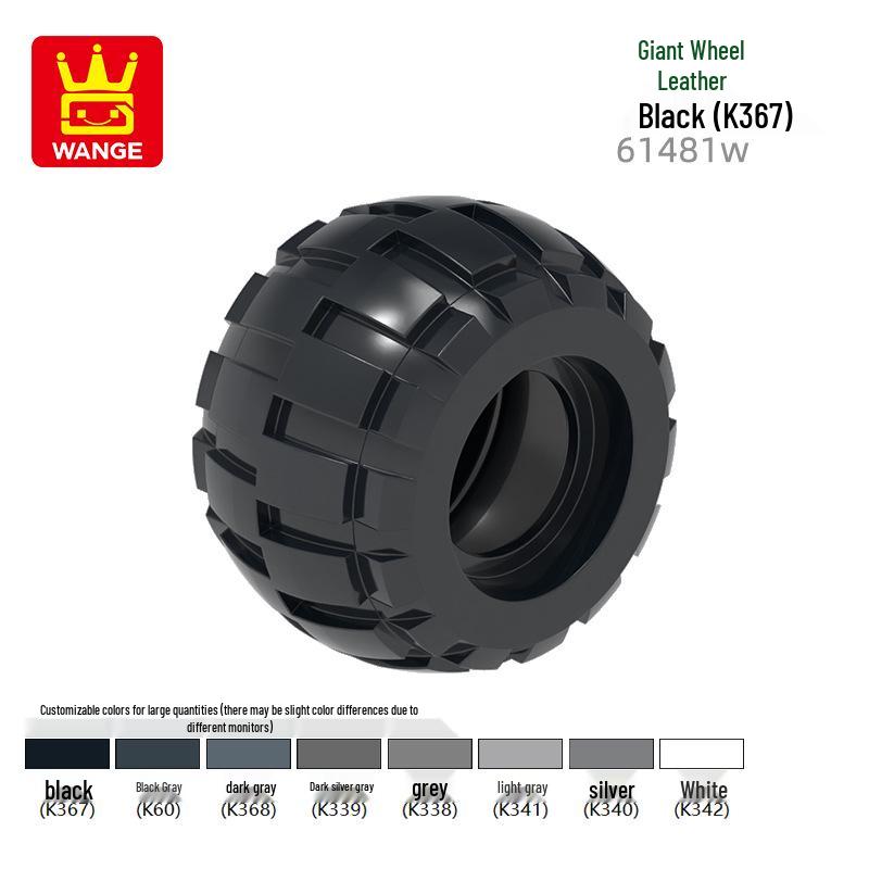 Wange Small Particle Building Blocks: Compatible Wheel Parts Set 61481W, 50861, 50951W. 100g