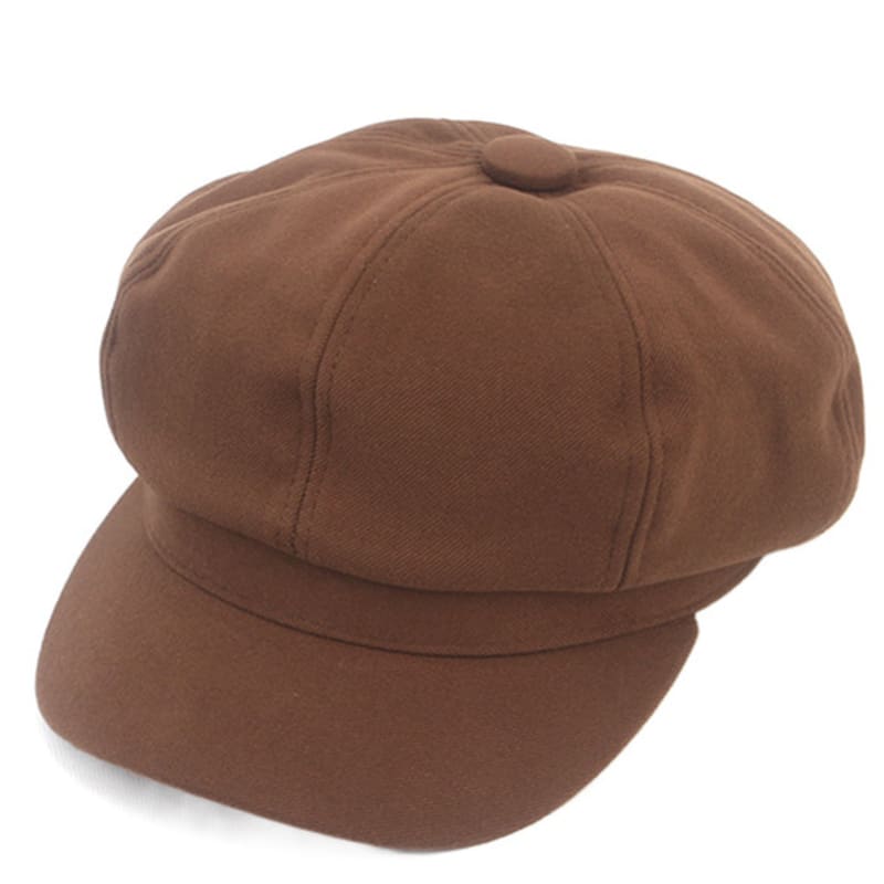 

Универсальная химия Винтажная шерстяная коричневая кепка газетчика FREE