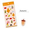 Kamiiso Sangyo Masking SAIEN Finland Heidi Lazy Garden Set of 9 x Made in 78002024 Stickers, (Garden, Autumn, Party, Day, Sweets, Letters), 6, Approx.