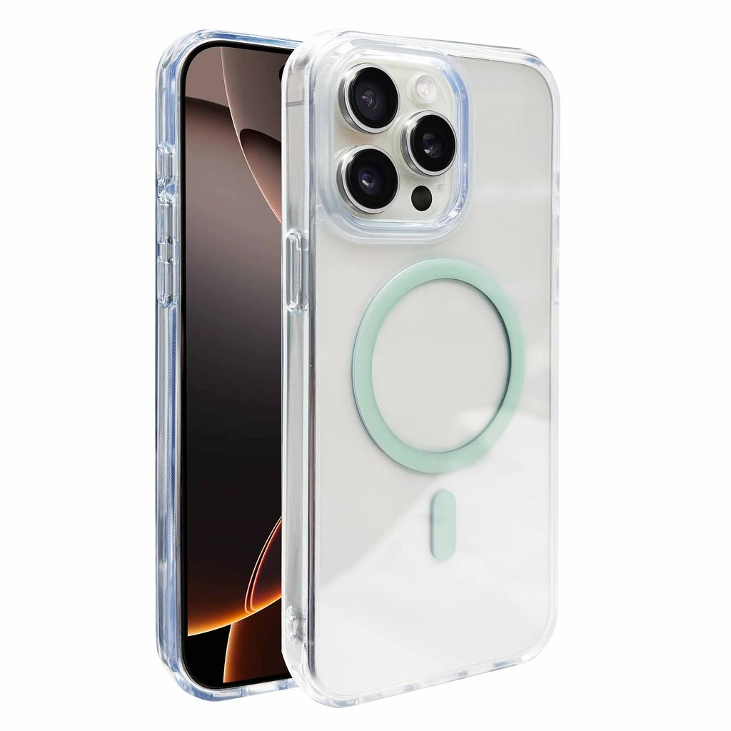 For iPhone 16 Pro Case Magnetic Case Shockproof TPU+PC Clear Phone Cover