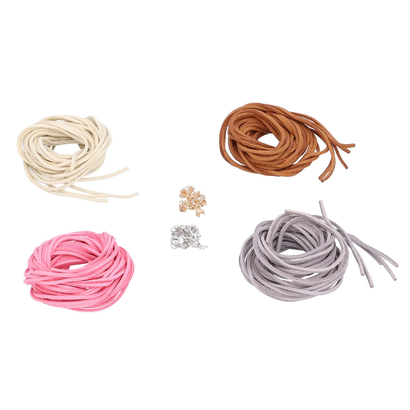 

5mm Bracelet Rope Colored Velvet DIY Braided Necklace Supplies Lobster Clasp Tail Chain