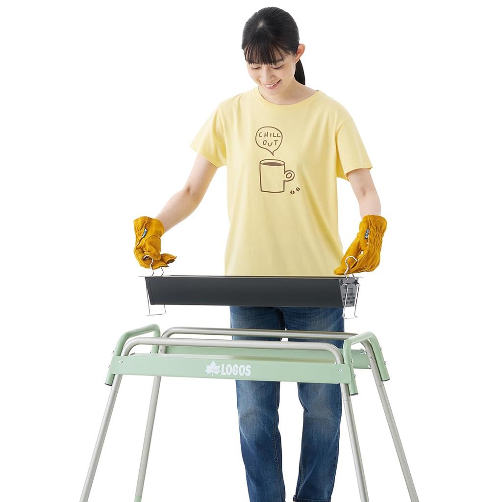 LOGOS Tube Grill M Trial 81060700 Barbecue Stove Easy Grill Height Adjustment Roster Included Eco-logosave (Easy Pack)