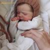 BZDOLL 3D-paint Skin with Visible Veins 48cm 19inch Soft Touch Vinyl Asleep Reborn Baby Doll Toy for Girl Lifelike Kid Birthday Gift
