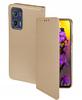 Case for Motorola Moto G73 SMART MAGNET BOOK CASE GOLD + 9H GLASS