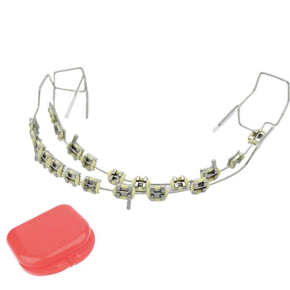 With Metal Wires Orthodontic Ligature Ties Colorful Metal Bracket Temporary Tooth Decoration Teeth