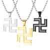 Trendy Buddhist Swastika Pendant Necklace Modern Anime Inspired Clavicle Chain Accessory for Cosplay Enthusiasts