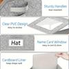 Stackable Baseball Cap Storage Box, Transparent Window, Sturdy Cardboard Hat Box for Underwear, Socks, Toys, Suitable for Men