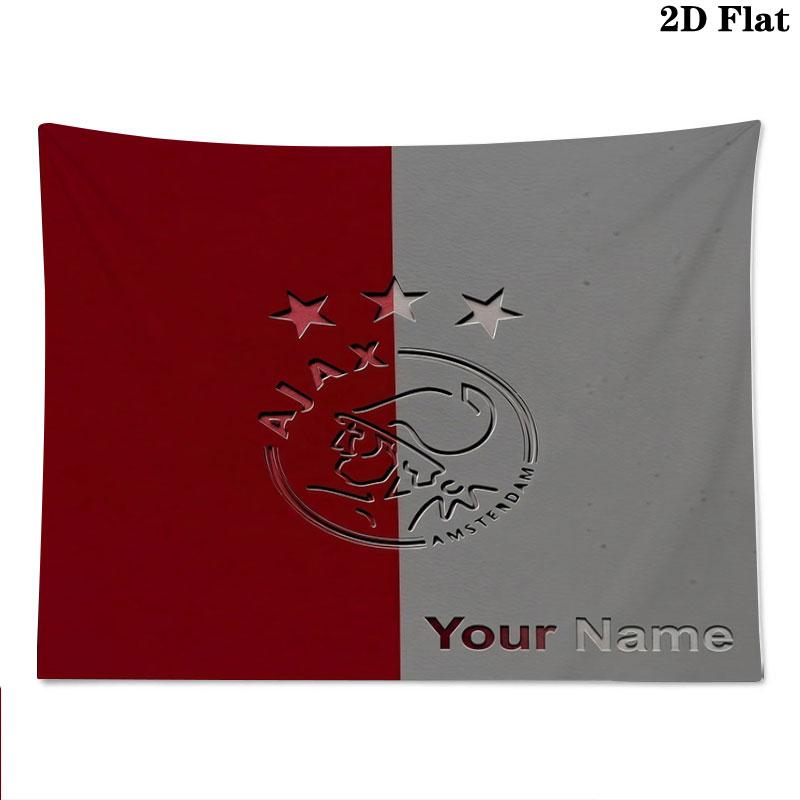 AFC Ajax Custom Name Wall Tapestry Aesthetic Wall Hanging Printed Fabric Blanket Decorative Tapestries for Bedroom Living Room Home Decor