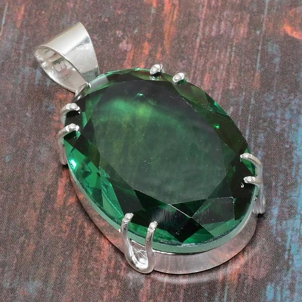 Chrome Diopside Gemstone 925 Sterling Silver Handmade Jewelry Pendant For Christmas